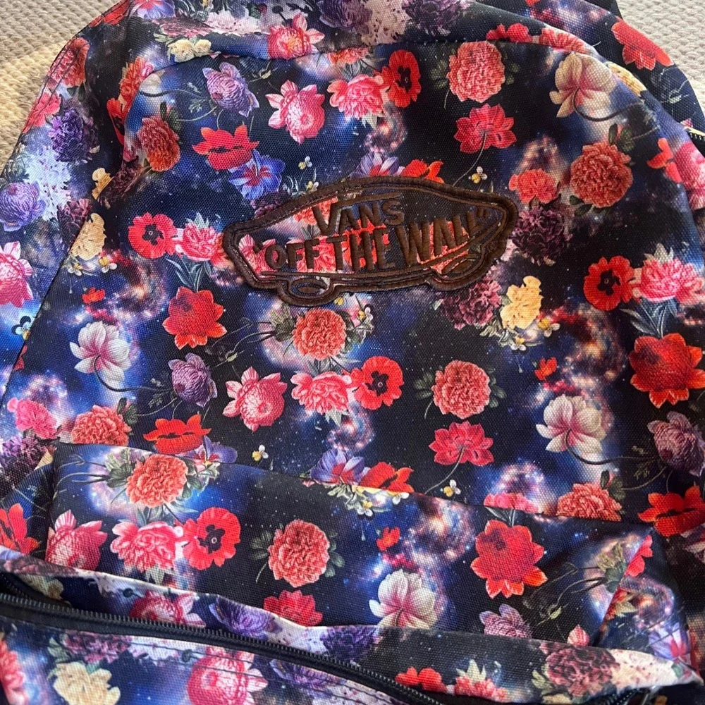 Vans Realm Classic Patch Galaxy Floral Print Backpack‎ Bookbag Warped tour